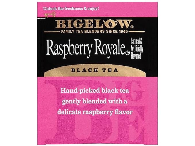 Bigelow Tea 003401 Raspberry Black Tea, Raspberry, 0.34 lbs, 28/Box