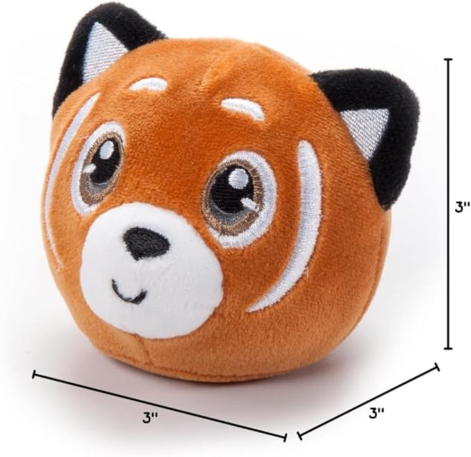 The Petting Zoo Red Panda Stuffed Animal Plushie, Gifts for Kids, Squishiez Wildlife Animal Squeeze Toy, Red Panda Plush Toy, 3 inches