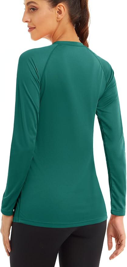 MAGCOMSEN Women's Long Sleeve Shirts UPF 50+ Sun Protection Shirts for Hiking Fishing Workout Rash Guard