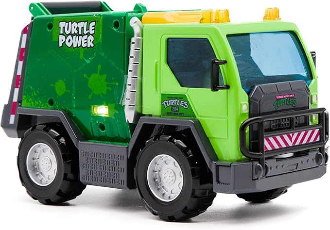 Teenage Mutant Ninja Turtles Toy, Thrash 'N' Battle Garbage Truck with 3 Sewer Cap Launchers, Lights & Sounds, TMNT Mutant Ninja Turtle Vehicle for Kids, Ages 3+