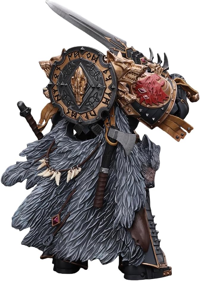 JOYTOY1/18 Warhammer The Horus Heresy Action Figure Space Wolves Leman Russ Primarch of The VIth Legion Collection Model Birthday Gift 7.09 inch 15+