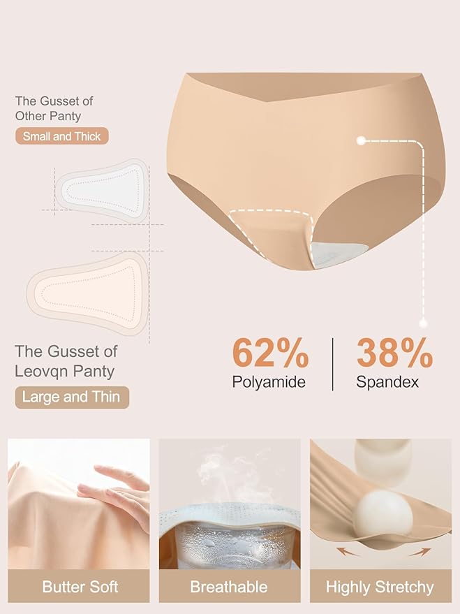 Camel Toe Underwear for Women Seamless Underwear No Show Camel Toe Concealer Invisible Workout Gym Yoga Panties