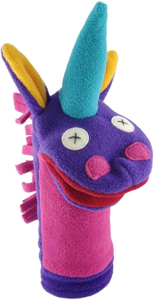 Cate and Levi Fantasy and Imagination Hand Puppets-Set of 4 Includes 2 Unicorns and 2 Dragons (100% USA Polar Fleece)