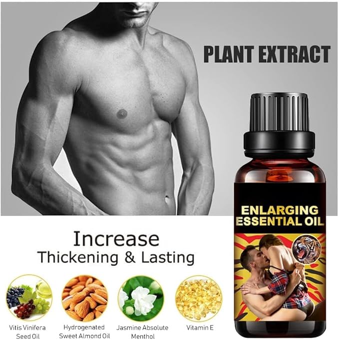 Men Massage Oil Enlarge and Thickening Growth Men Energy Massage Essential Oil for Sex, Dick Liquid for Health Care, Lateness Performance,Strength (2 Pack)