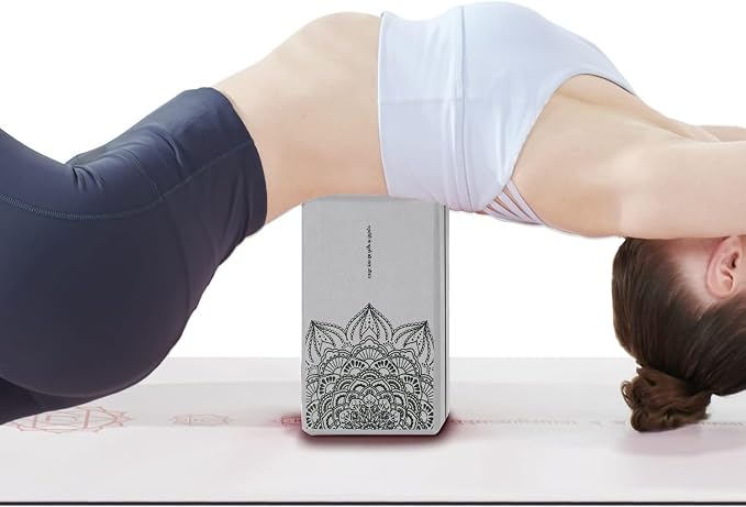 nuveti Yoga Blocks Set of 2, High Density Yoga Brick Foam Blocks to Improve Strength, Flexibility and Balance Brick Foam Blocks