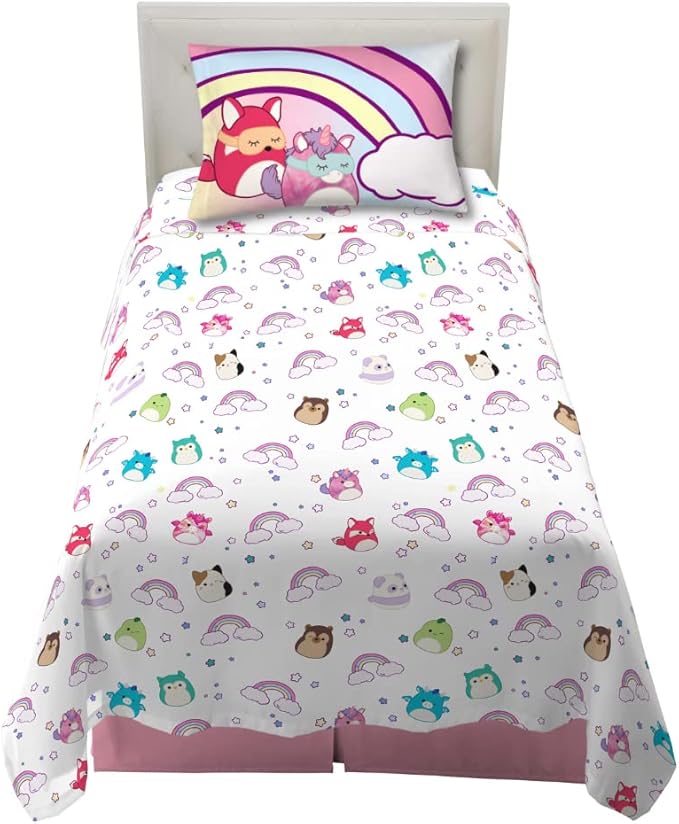 Franco Squishmallows Bedding Super Soft Microfiber Sheet Set,3 pcs, Twin