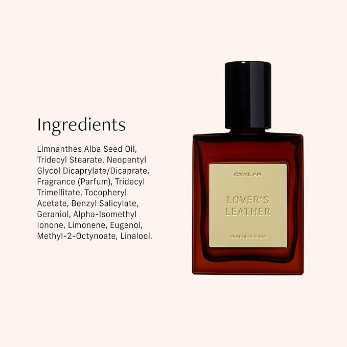 CYKLAR Perfume Oil for Skin – Lover’s Leather Scent – Spicy, Sensual & Earthy Perfume Fragrance with Saffron, Leather & Sandalwood Notes – Travel-Friendly 15ml