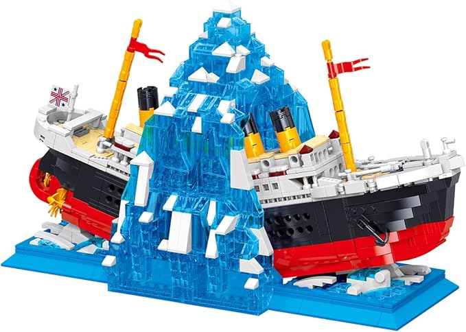 Iceberg Titanic Building Blocks Sets，Creative Bookshelf Toy Building Set，Ideal Gift for Reading Enthusiasts（1202PCS）-Toys Gifts for Adult
