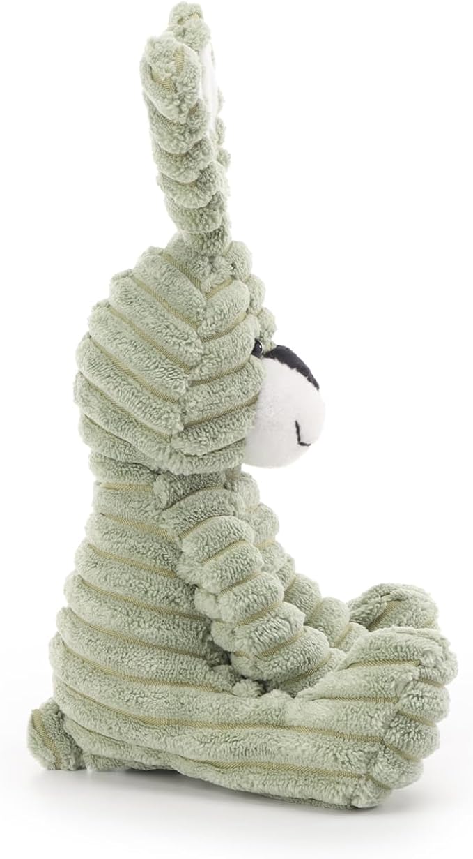 Apricot Lamb Corduroy Green Bunny Stuffed Animals for Kids, Soft Cute Plush Toys for Baby Girl and Boy, 6.3 Inches