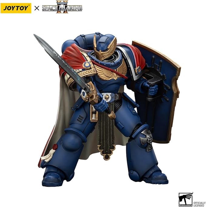 JOYTOY Warhammer 40,000 1/18 Action Figure-Ultramarines Victrix Honour Guard with Storm Shield and Power Sword-Collection Model Birthday Gifts