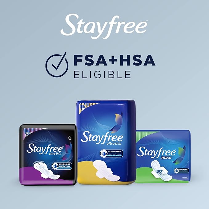 Stayfree Reg Maxi Pad c Size, 24 Count (Pack of 1), Regular