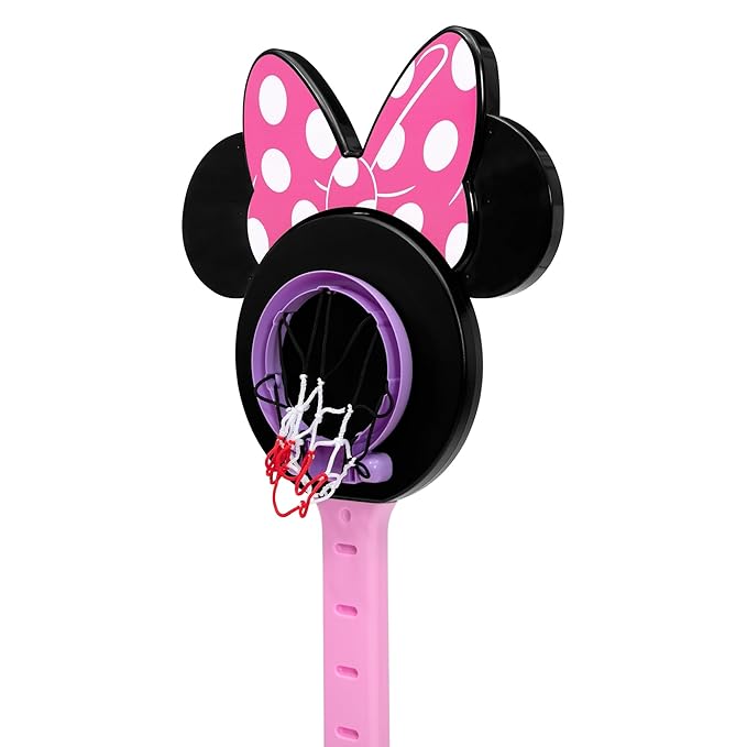 Minnie Mouse Plastic Basketball Set by Delta Children – Includes Basketball Hoop, 1 Basketball and Ball Pump