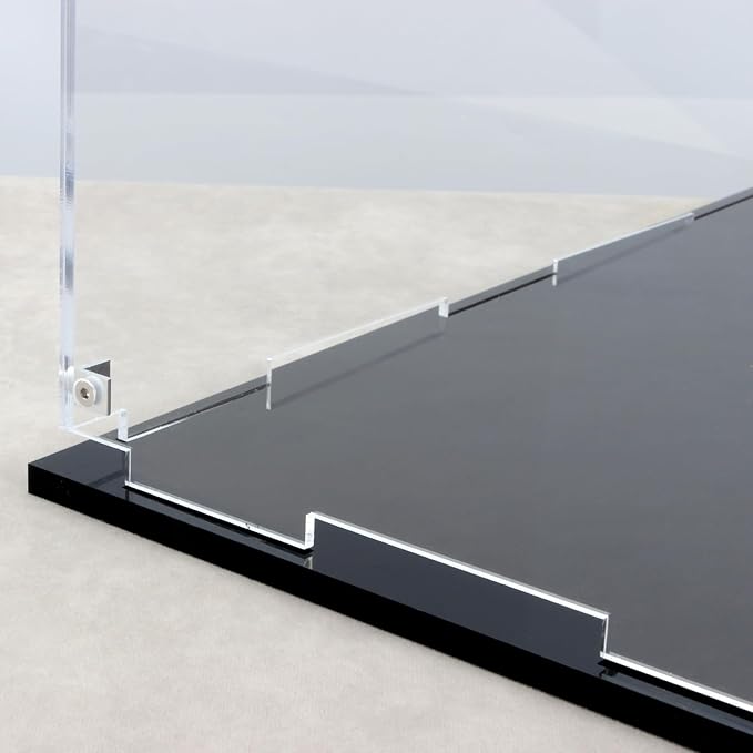 13 Inch Clear Self Assembly Acrylic Display Case, Clear Cube Counter Tops Box Dustproof Protection Showcase, Display Box Storage Holder for Figurine Large Collectibles Basketball Memorabilia