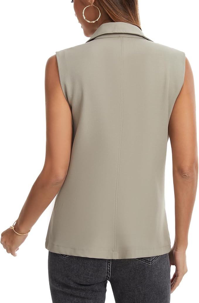 MISS MOLY Women's Lightweight Vest Casual Zip Up Utility Vest Hiking Golf Sleeveless Jackets with Pockets