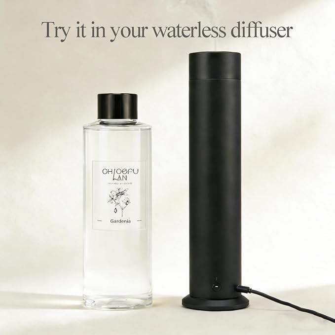 Gardenia Reéd Diffuser Refill 200ml/6.76 fl oz, Natural Essential Scented Oil, Best for Aromatherapy, SPA and Home, 0% Alcohol, A Fresh Clean Scent, Free Set of Diffuser Sticks
