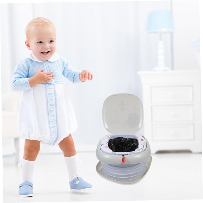 Portable Folding Travel Potty for Boys and Girls Toilet Training Seat with Storage Bag for Camping and Car Trips