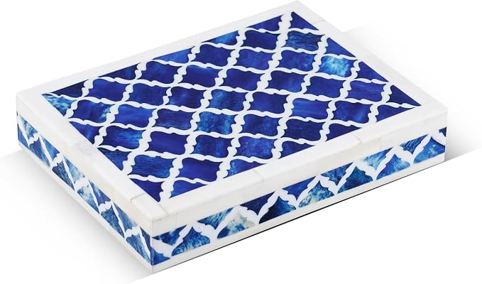 Handicrafts Home Decorative Box 8x6 – Photo Storage Box, Jewelry Organizer, Modern Decorative Storage Box with Lid, Bohemian Table Décor, Vintage Keepsake Box for Shelf or Coffee Table Décor