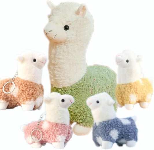 Llama Stuffed Animal Cute Alpaca Baby Plush Toy for Girls Boys (Alpaca heji lvse)