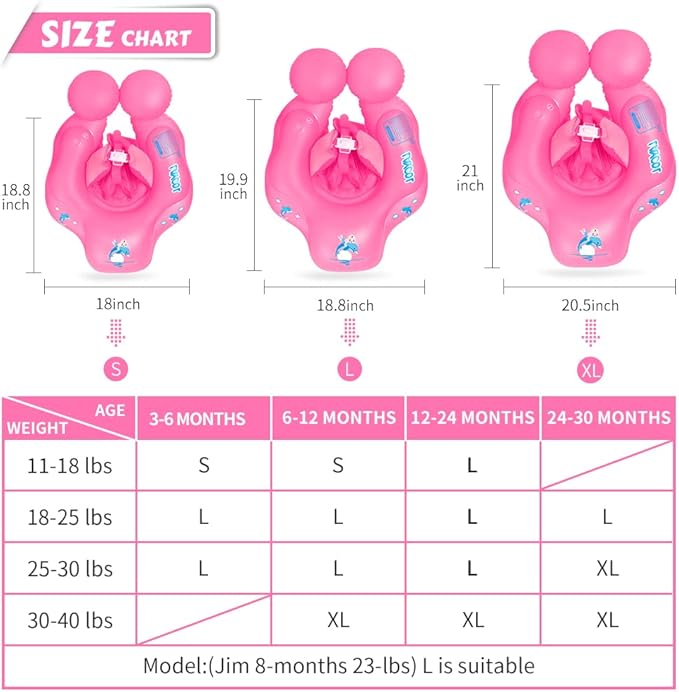 LAYCOL Baby Swimming Float with UPF50+ Sun Canopy Baby Floats for Pool No Flip Overbaby Pool for Baby Age of 3-36 Months
