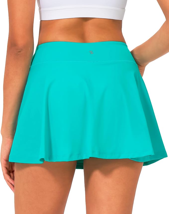 Stelle Women's Tennis Golf Skirts High Waisted with Pockets Inner Shorts for Athletic Skorts Sports Running Pickleball