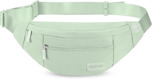MAXTOP Large Crossbody Fanny Pack with 4-Zipper Pockets,Gifts for Enjoy Sports Festival Workout Traveling Running Casual Hands-Free Wallets Waist Pack Phone Bag Carrying All Phones