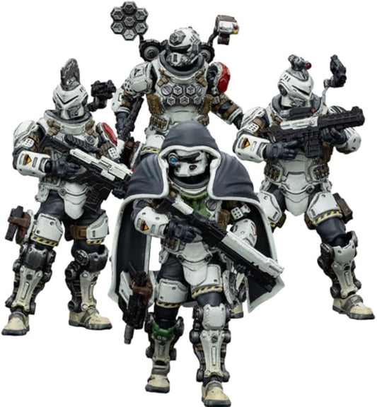 JoyToy 1/18 Scale 4pcs Action Figures Mecha Sorrow Expeditionary Forces 09th Legion Assault Company Sergeant Major, Assaulter, Sniper, Signaller