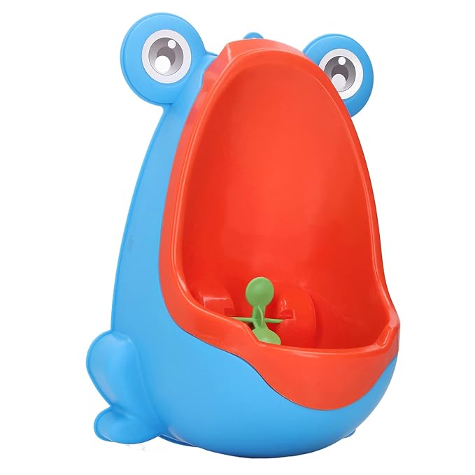 JTLB Frog Potty Training Urinal, Cute Frog Shape Cute Toddler Urinal Potty Training Urinal for Boys with Funny Aiming Target (Blue)