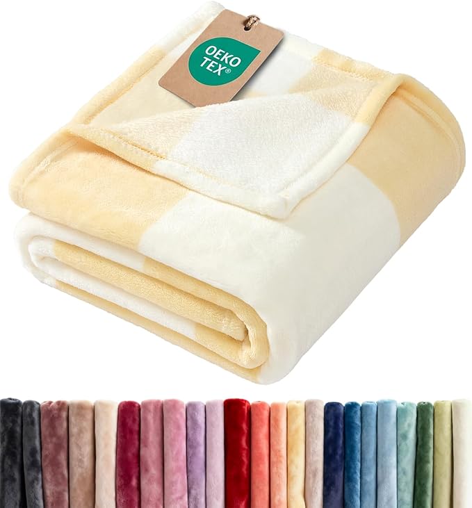 Ultra Soft Fleece Blanket - Flannel Fleece Luxury Blanket - Lightweight for Couch Bed Chair - Thick, Warm and Breathable - All Season Cozy Fuzzy, Anti-Static Microplush Bedding, Queen, Design 323