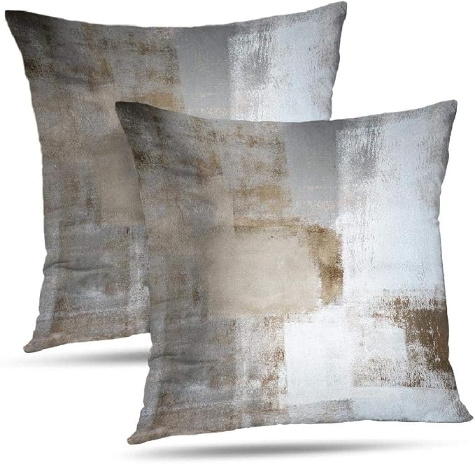 Throw Pillow Covers for Couch, 22x22 Inch, 2 Pack, Brown | Decorative Throw Pillow Covers Cushion Covers for Couch Bedroom Sofa Living Room