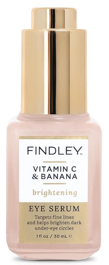 Findley Vitamin C & Banana Brightening Eye Serum – Targets Fine Lines & Dark Circles, Hydrating & Nourishing Formula, Anti-Aging (1 Fl Oz)