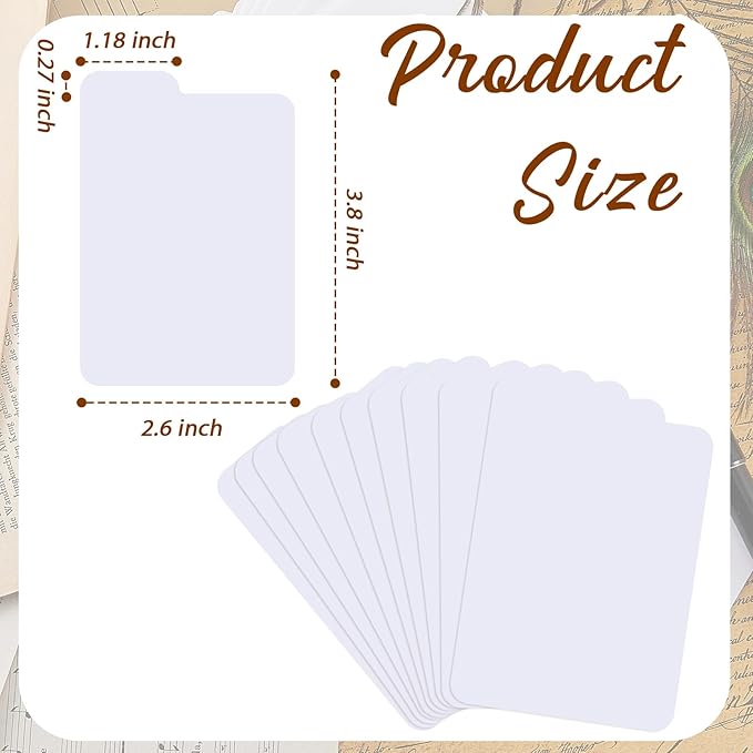 Lewtemi 250 Pieces Card Dividers PP Trading Card Page Dividers Playing Separator for Office and Sports Gathering Storage Supplies, 2.6 x 3.8 Inch, 10 Colors (White)