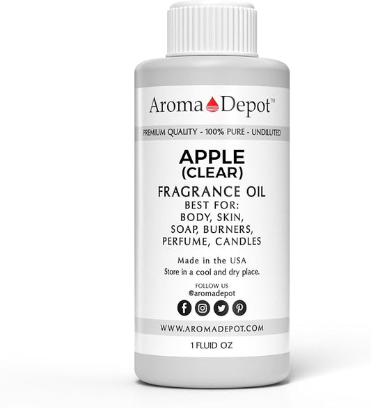 Apple Perfume/Body Oil Our Interpretation, Premium Quality Uncut Fragrance Oil Floral Scent (1 Ounce Plastic)