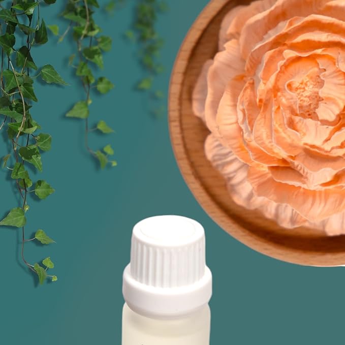 SINT Aroma Diffuser Diatomite Tree Peony Flower | Essential Oil Diffuser with Aromatherapy Fragrant Oil | Diffusers for Home, Oil Diffuser, Room Décor | Orange, Fig Fragrance 10 ML
