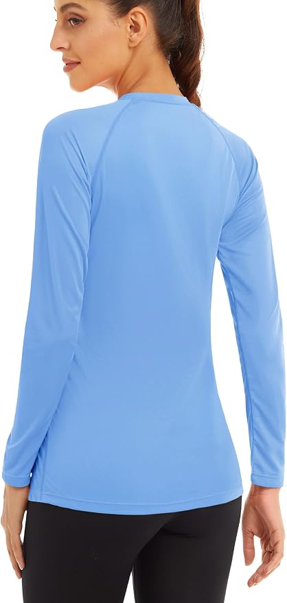 MAGCOMSEN Women's Long Sleeve Shirts UPF 50+ Sun Protection Shirts for Hiking Fishing Workout Rash Guard