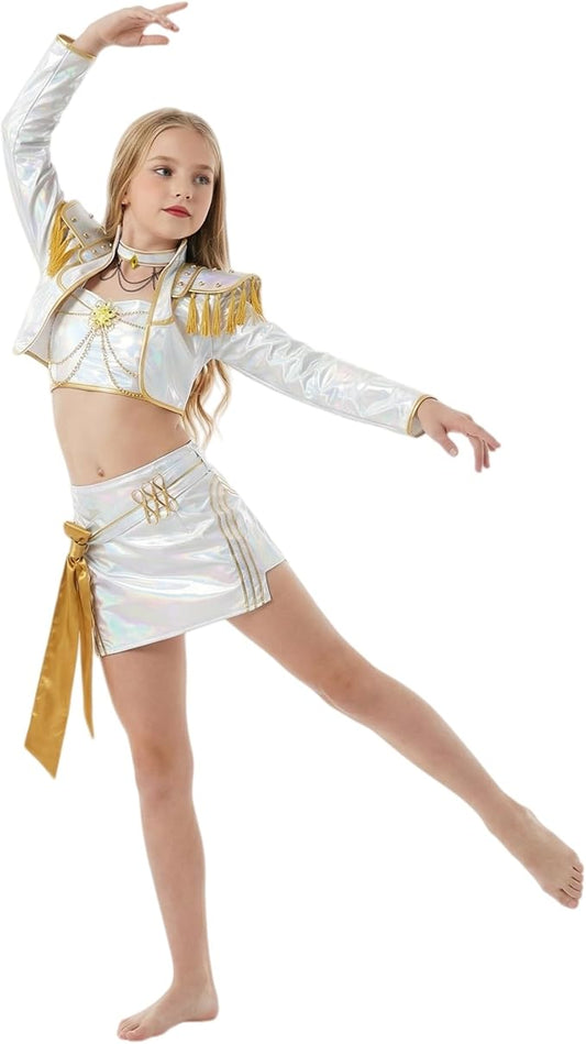 Skirt Set Dance Outfit Set Stage Costumes for Girls Party Costume