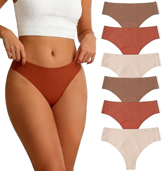 Camel Proof Underwear for Women Low Waist Seamless G-string Gym No Show Thong Panty Liners Concealer Underwear