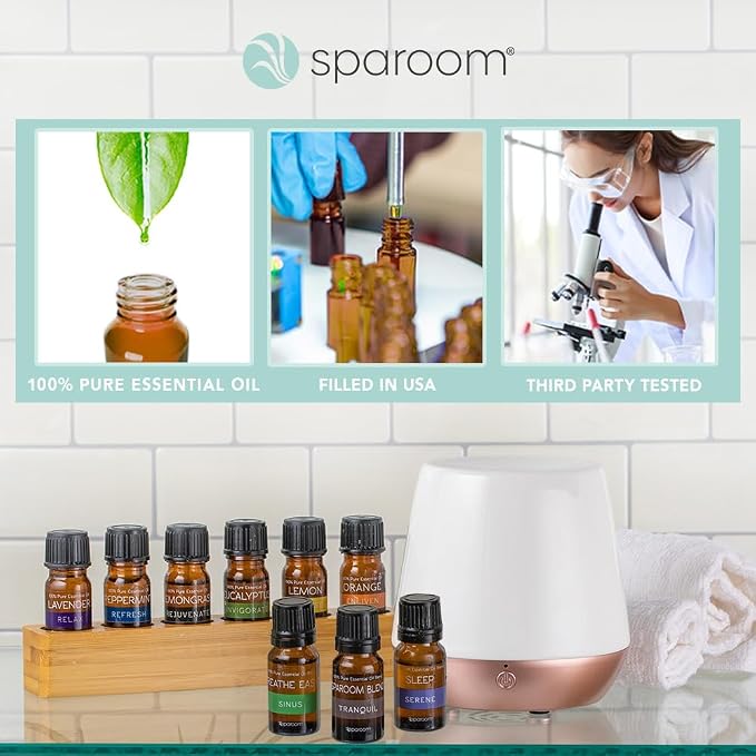 SpaRoom Aromatherapy 100% Pure Undiluted Essential Oil, Purify Tea Tree, 10 mL
