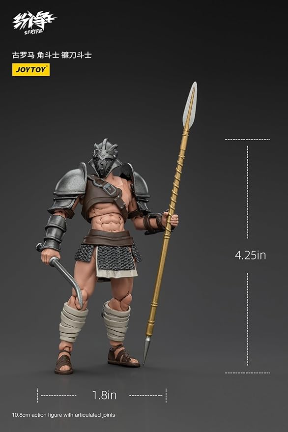 JOYTOY 1/18 Strife Roman Gladiator Scissor Collector's Edition Action Figure-4.25in