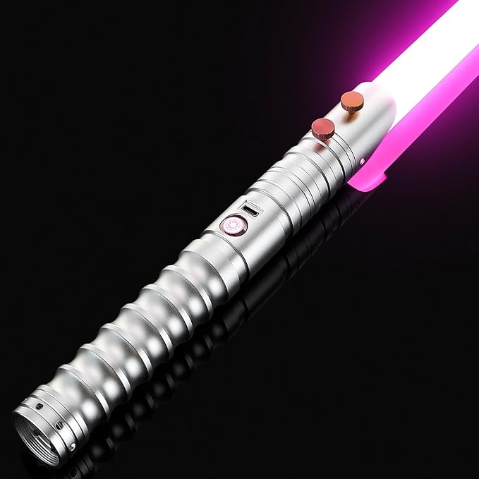CVCBSER Upgrade App Control Dueling Lightsaber, Motion Control 34 Sets Sound Effects 12 Light Effects and 16 Colors Changeable, Premium Metal Light Saber for Adults Kids