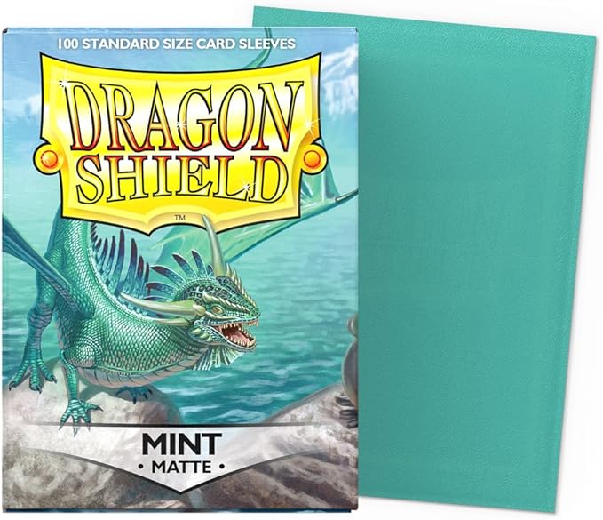 Dragon Shield | Standard Size Card Matte Sleeves | 100 CT - Smooth & Tough Premium TCG Sleeves | Compatible with Pokemon, Flesh & Blood, One Piece & Magic the Gathering | Mint - Matte