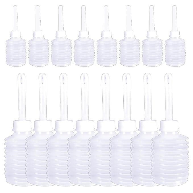 16Pcs Douche Bottles for Women, 50ml/180ml Safe Disposable Vaginal Douche Anal Applicator Eco-Friendly Flexible Butt Cleaner for Women Men for