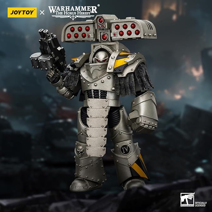 JOYTOY Warhammer The Horus Heresy lron Warriors Tyrant Siege Master Terminator with Rocket Launcher 1:18 Scale Action Figure Mecha Joy Toy Collection Model 5.4 inch