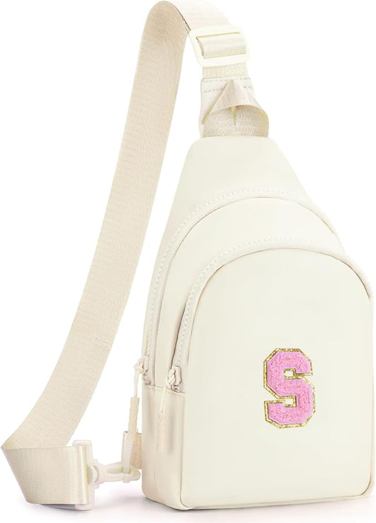 Birthday Gift for 5 6 7 8 9 10 11 12 13 14 15 16 Year Old Girls Fanny Pack Crossbody Bags for Women,Cute Trendy Stuff - Cream,S