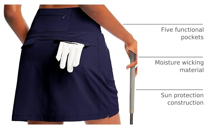 G Gradual Golf Skorts Skirts for Women with 5 Pockets Women's High Waisted Lightweight Athletic Skirt for Tennis Running