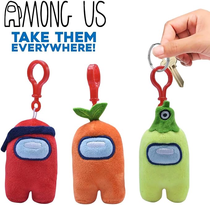 Just Toys LLC Among US 3" Plush Backpack Hangers