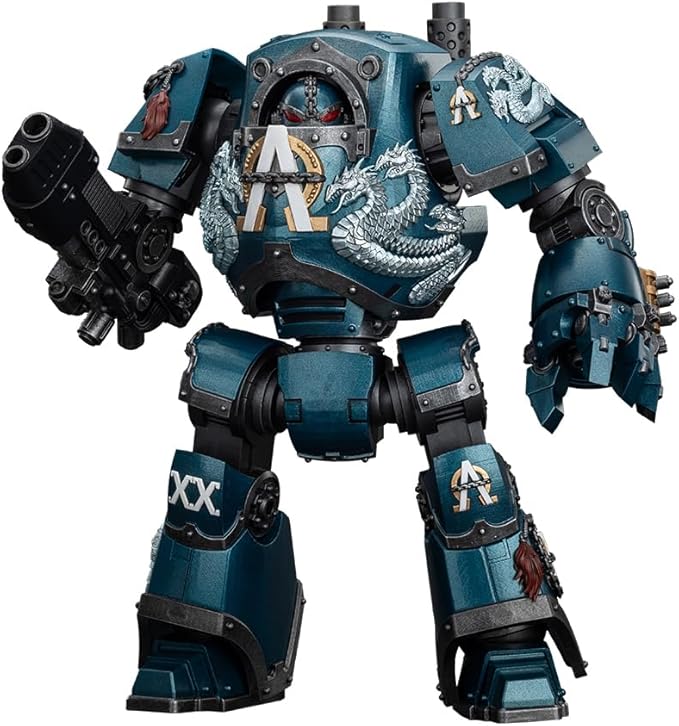 JOYTOY-Warhammer The Horus Heresy-1:18-Action Figure-Alpha Legion Contemptor Dreadnought with Gravis Plasma Cannon-Collection Model Birthday Gifts