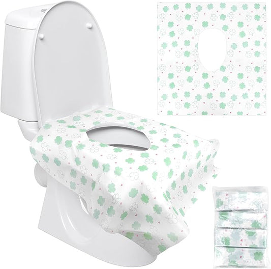 Disposable Toilet Seat Covers 20 Pack - Extra Large Waterproof Potty Covers for Public Restroom & Potty Training, Travel Must Haves & Airplane Essentials, Non-Slip