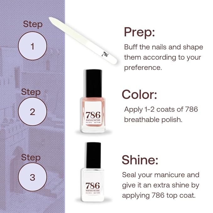 786 Cosmetics Breathable Vegan Cruelty-Free, Healthy, Halal , Fast-Drying Nail Polish (Abu Dhabi)