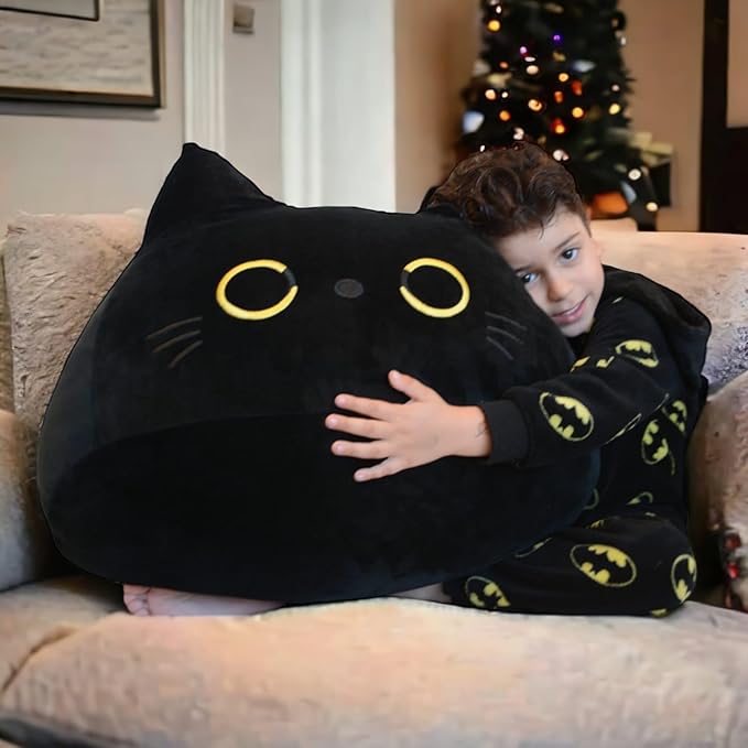 29-inch Jumbo Black Cat Plush Design - Squishy Cuddly & Fun - Ideal Gift for Family Members - Exceptional & Exclusive Size