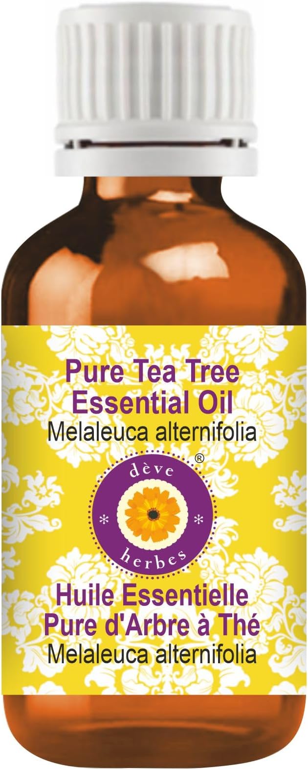 Deve Herbes Pure Tea Tree Essential Oil (Melaleuca alternifolia) Steam Distilled 10ml (0.33 oz)